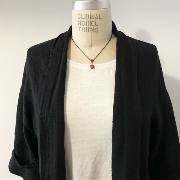 RARE Les Néréides Gunmetal Red Stone Necklace - Picture 2 of 7